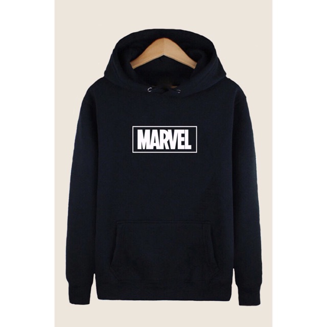 Áo hoodie nam nữ Marv đen mẫu truyền thống có bigsize đến hơn 100kg