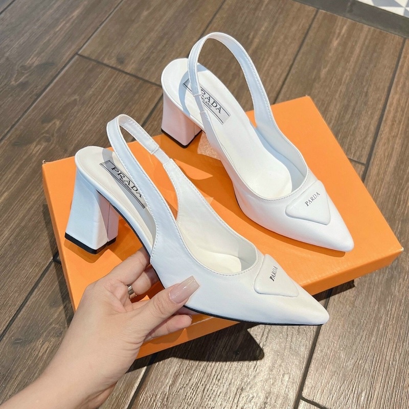 Giày nữ giày cao gót nữ mũi nhọn gót trụ cao 5-7cm da đẹp mềm êm