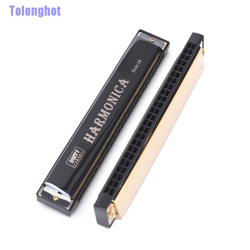 Kèn Harmonica Tremolo 24 Lỗ Màu Xanh Dương