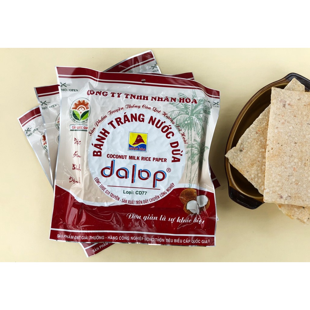 Bánh tráng nước dừa nướng sẵn ( Bánh Dalop nước dừa nướng sẵn)