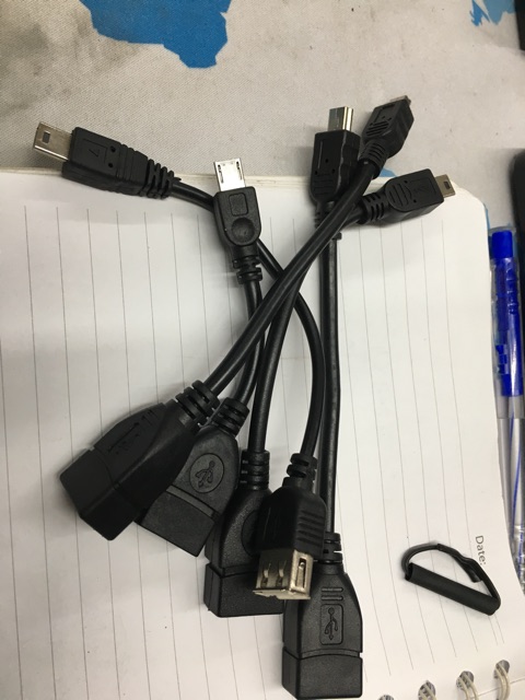 Combo 2 sợi cáp OTG,  Miro usb cho samsung, các loại đt androi cùng chuẩn...