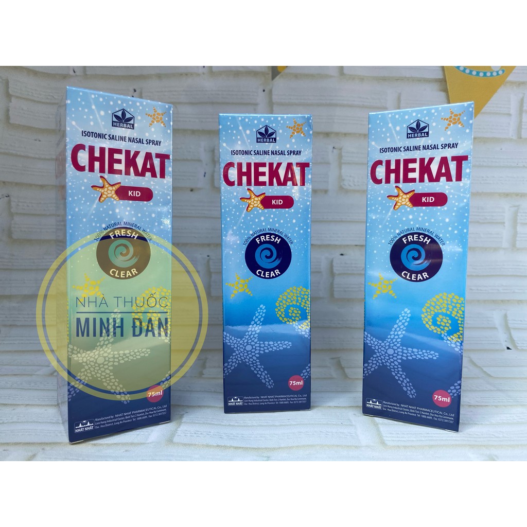 Xịt mũi muối biển Chekat - Dung dịch vệ sinh mũi - Nhất Nhất