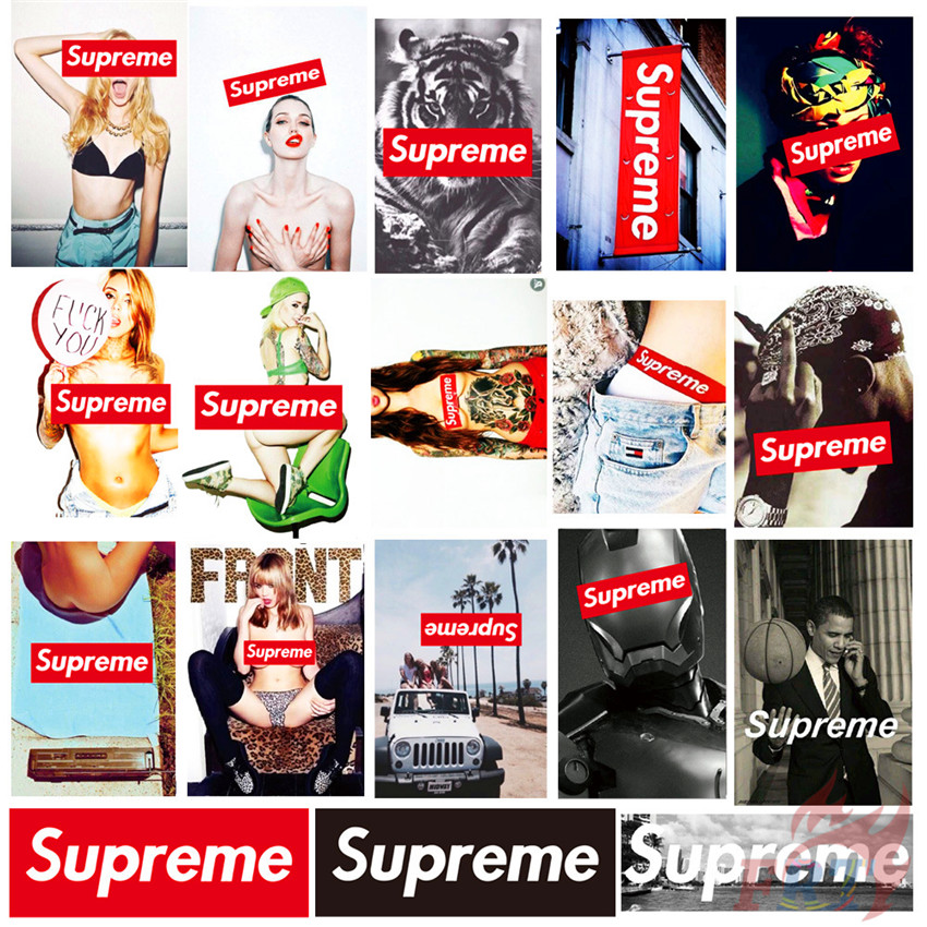 Set 100 Miếng Dán Chữ Supreme Cá Tính