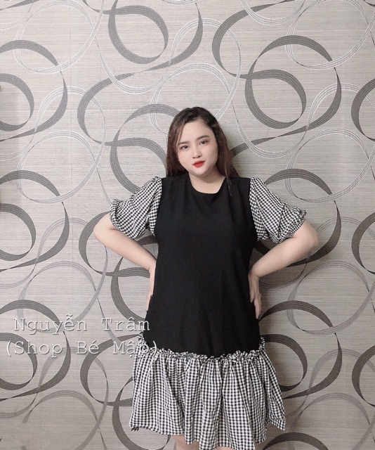 Đầm Suông Đuôi Cá Phối Caro Bigsize 67-87Kg [Hình Thật Chính Chủ] | BigBuy360 - bigbuy360.vn