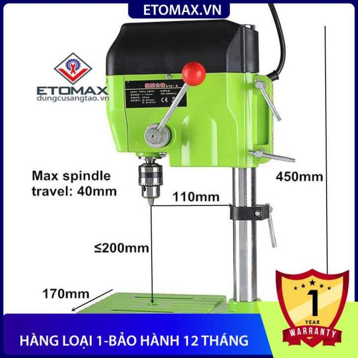 [Hàng loại 1-Tặng 25 mũi khoan] Máy khoan bàn công suất lớn miniQ 680W ( BG5168E)