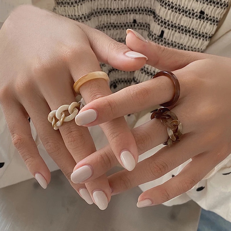 Set nhẫn thiết kế đơn giản thời trang cho nữ