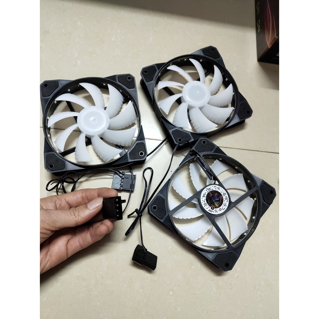 Quạt LED làm mát cho Case Fan LED Fuller 3 màu tĩnh 12cm