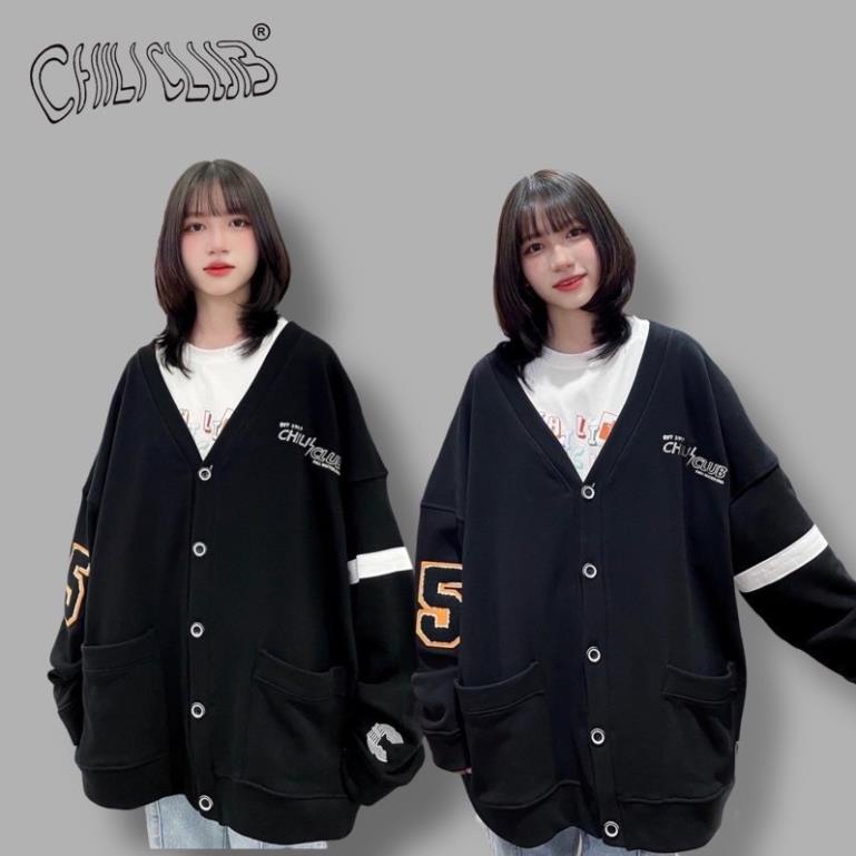 [NEW] Áo Khoác Cardigan CHILICLUP Unisex Nam Nữ 2 Mầu Form Rộng Chất Dầy Dặn( Hàng Sẵn)