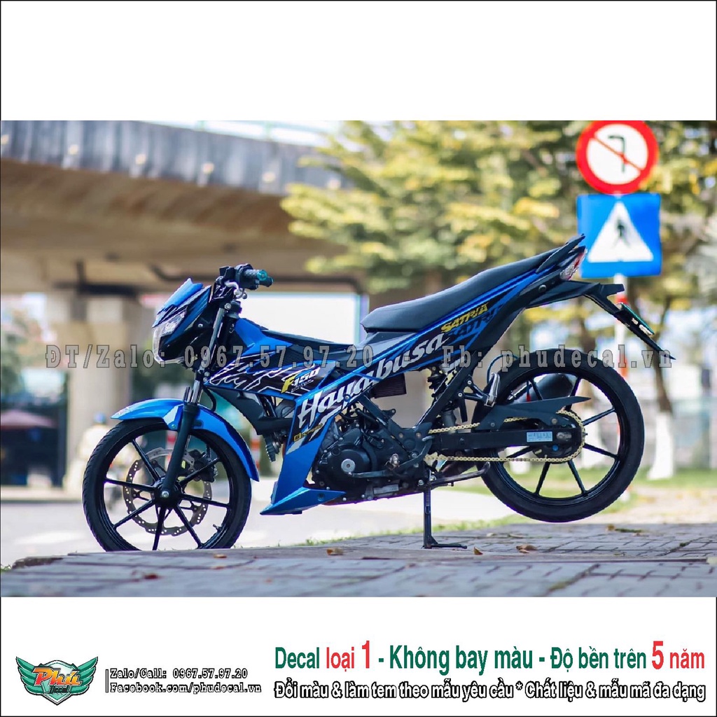 Tem rời Satria xanh đen hayabusa (2)