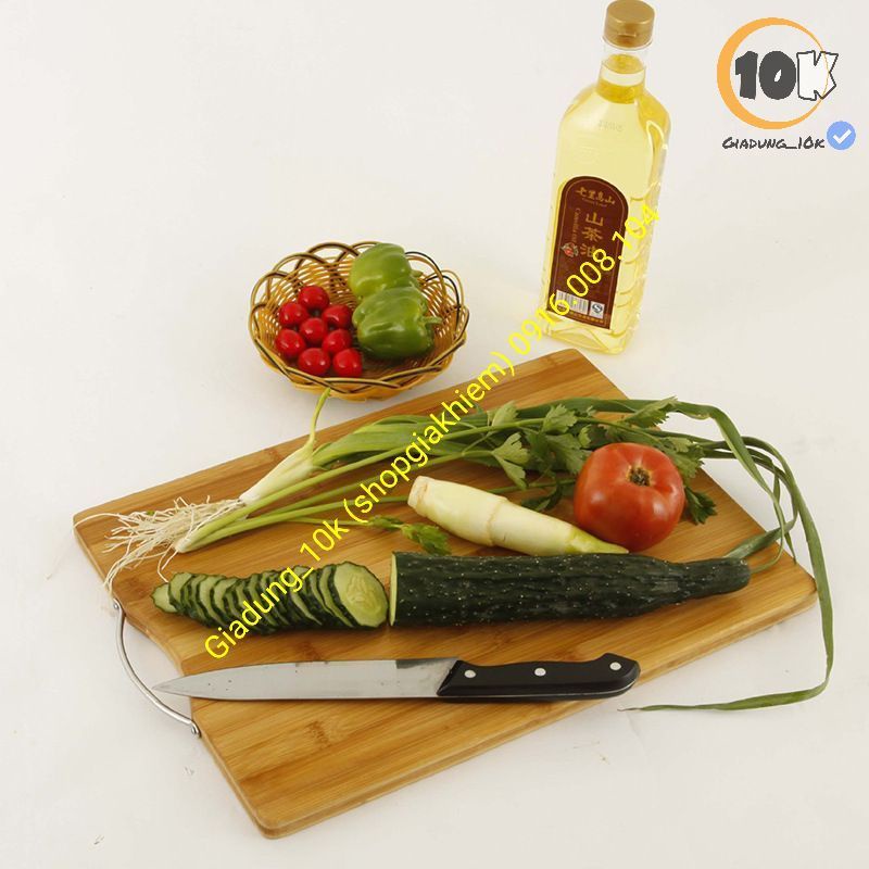 Thớt Tre Trúc Size To 32 x 22cm (dày 1.8cm) An Toàn Cho Sức Khỏe Có Quai Treo Chắc Chắn (p14)