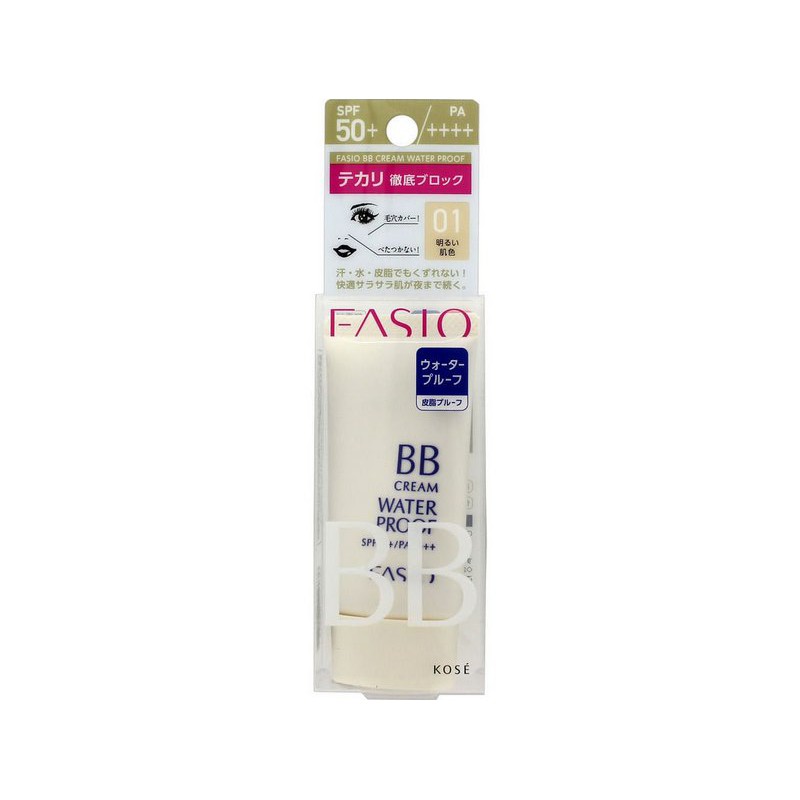 Kem Đa Năng Chống Thấm Nước Kosé Fasio BB Cream Water Proof SPF50+/PA++++ 001 30ml | BigBuy360 - bigbuy360.vn