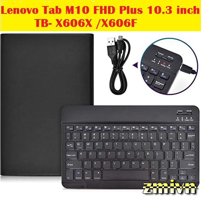 Bao da kiêm bàn phím cho Lenovo Tab M10 FHD Plus TB-X606X TB-X606F 10.3 inch