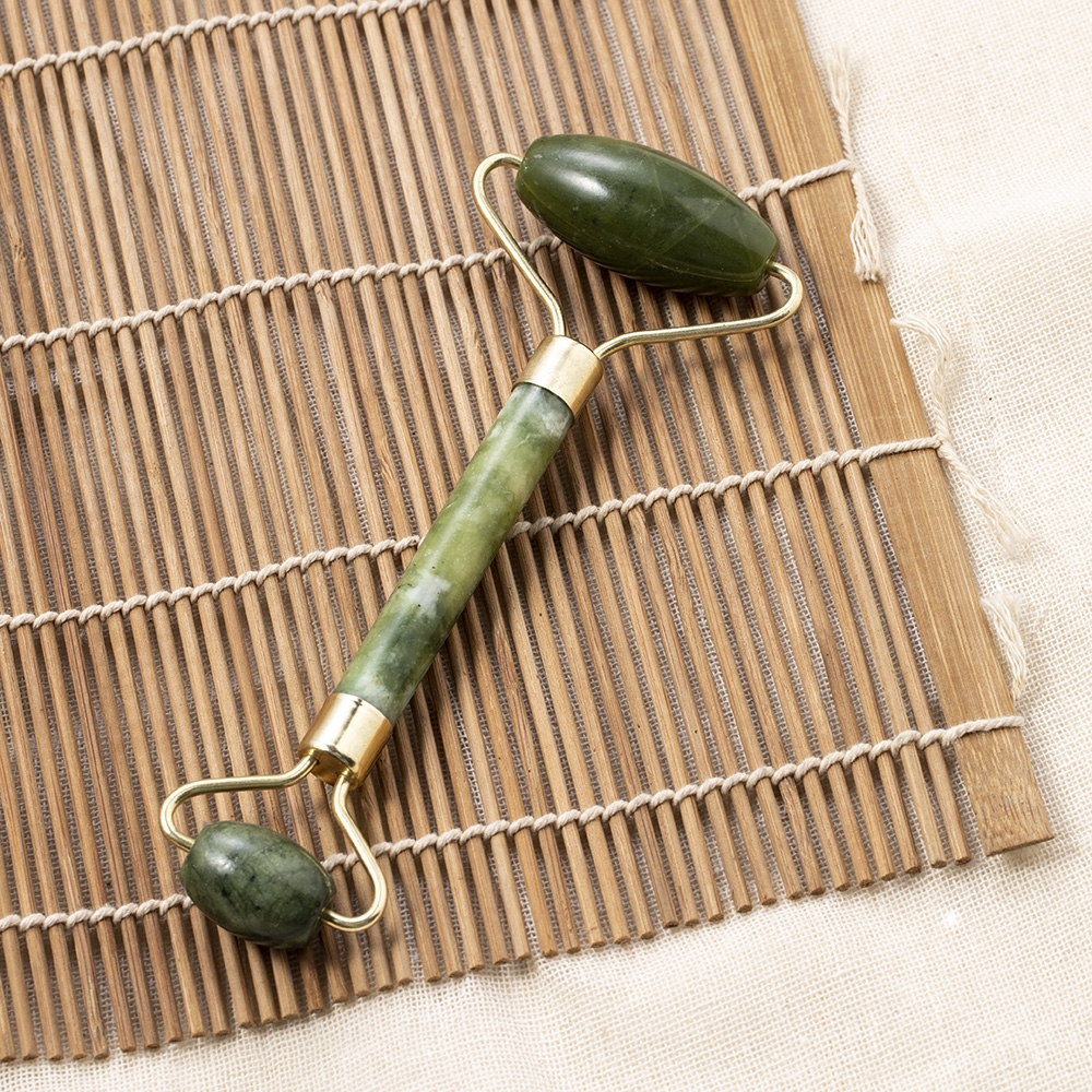 [Hàng mới về] Thanh lăn đá ngọc bích tự nhiên dùng massage mặt và cơ thể tiện dụng