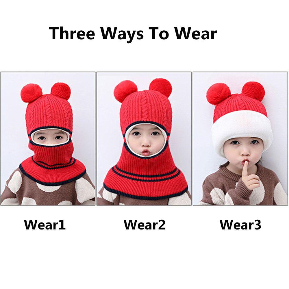 MIHAN1 Mũ beanie Trùm Đầu Chống Gió Kiểu Dáng Dễ Thương Cho Bé