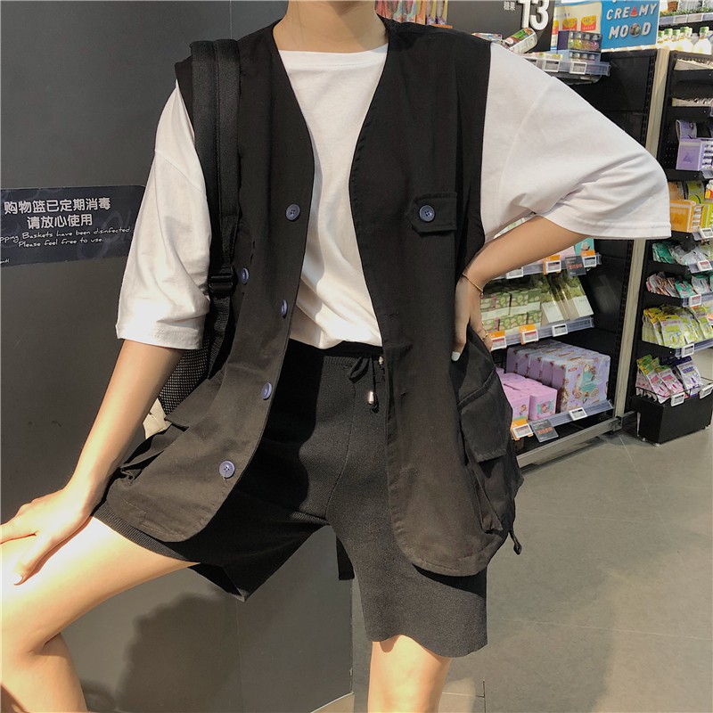 Áo Khoác Không Tay Dáng Rộng Phong Cách Retro Dành Cho Nữ | BigBuy360 - bigbuy360.vn