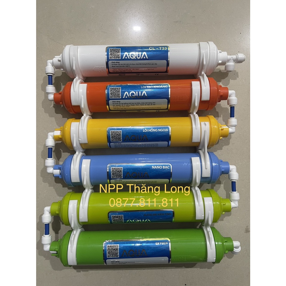 Bộ Lõi Khoáng Aqua - BỘ ĐẦY ĐỦ TÍNH NĂNG - Lắp được cho mọi loại máy lọc nước RO