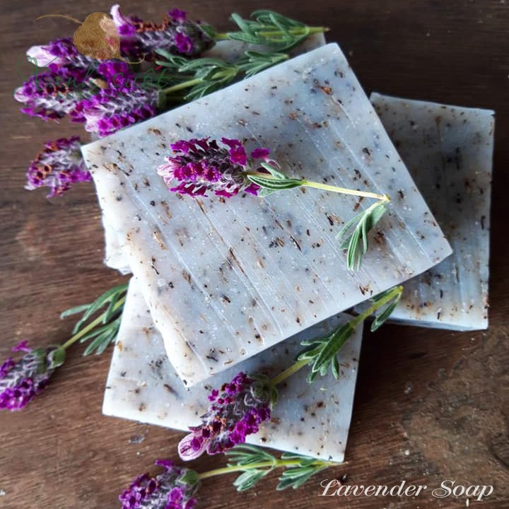 [Tùng Hạ Farm] Xà Bông Oải Hương- Lavender Handmade Soap [Xanh Suốt]