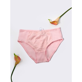 Quần lót Misaki trơn phối ren dáng cơ bản-6230