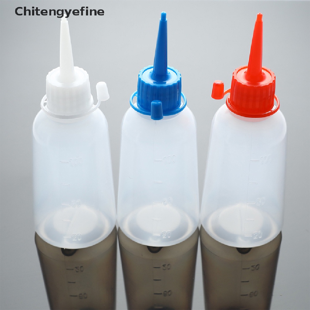 CTYE 100ml Plastic Clear Tip Applicator Bottle Plastic Squeeze Bottle With Tip Cap FINE