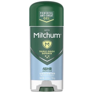 Lăn khử mùi Mitchum Men Triple Oder Defense Unscented 48h - Hàng Mỹ