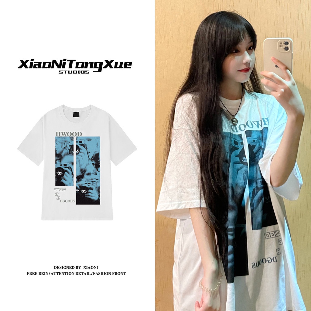 Áo Thun Cotton Tay Ngắn Dáng Rộng Thiết Kế Mới Thời Trang Dành Cho Mùa Hè