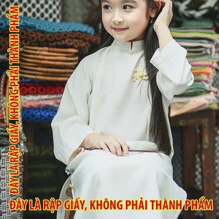Rập giấy tc027 - áo dài kỷ yếu - trẻ em