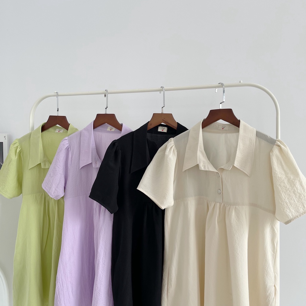 ĐẦM BABYDOLL CỔ ÁO SOMI XINH XẮN NHIỀU MÀU - CUTIE DRESS