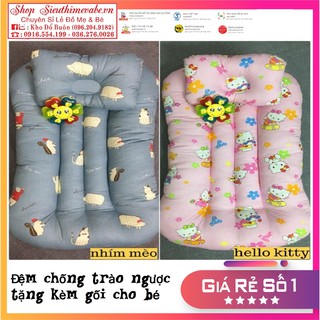 Nệm cho bé sơ sinh , nệm chống trào ngược tặng kèm gối