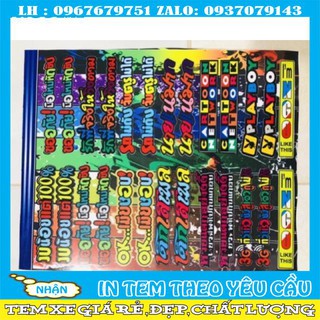 Logo trang trí xe máy size giấy A4