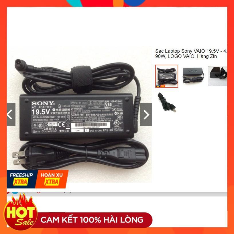 [Chính Hãng] Sạc laptop SONY Adapter Sony 19.5V 4.7A kèm day nguồn laptop sony vaio