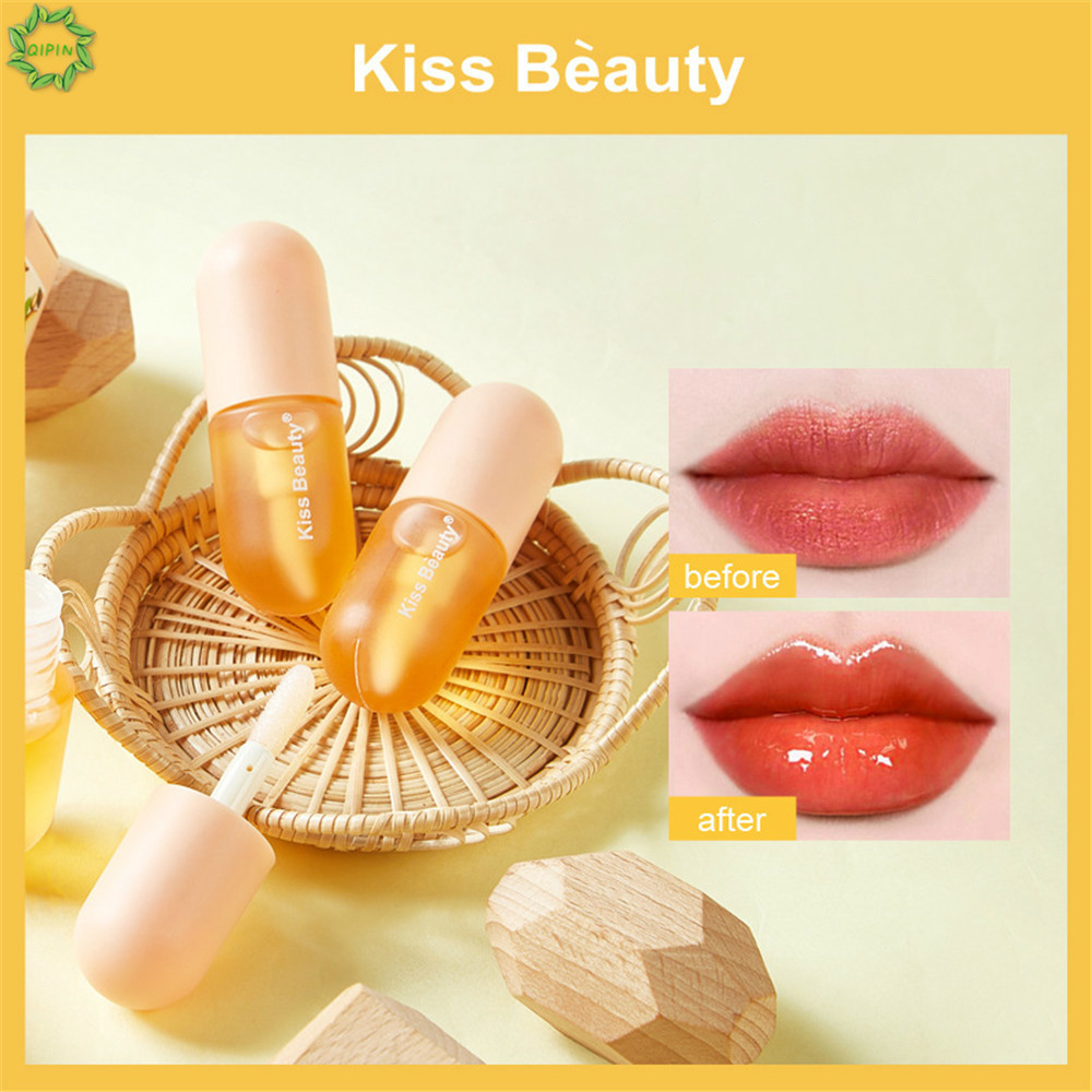 [Hàng mới về] Son bóng dạng lỏng Kiss Beauty dưỡng ẩm không thấm nước tiện dụng