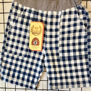 [M2] Quần Kaki lửng bé trai kẻ caro xanh đi học, đi chơi 8-20kg