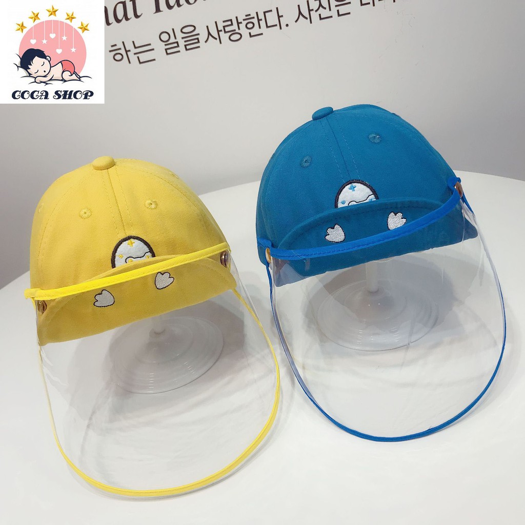 Mũ Bóng Chày Chống Giọt Bắn Cho Bé, Mũ Chắn Bụi Cho Bé Trai Bé Gái Loại 1