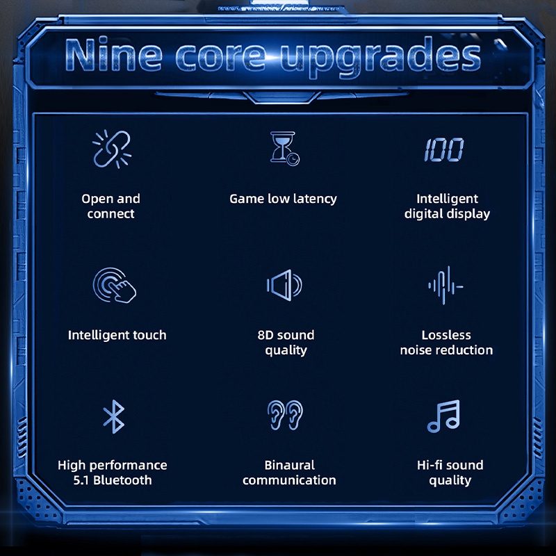 Tai Nghe Bluetooth V5.1 Không Dây TWS G9S Giảm Tiếng Ồn Kèm Hộp Sạc