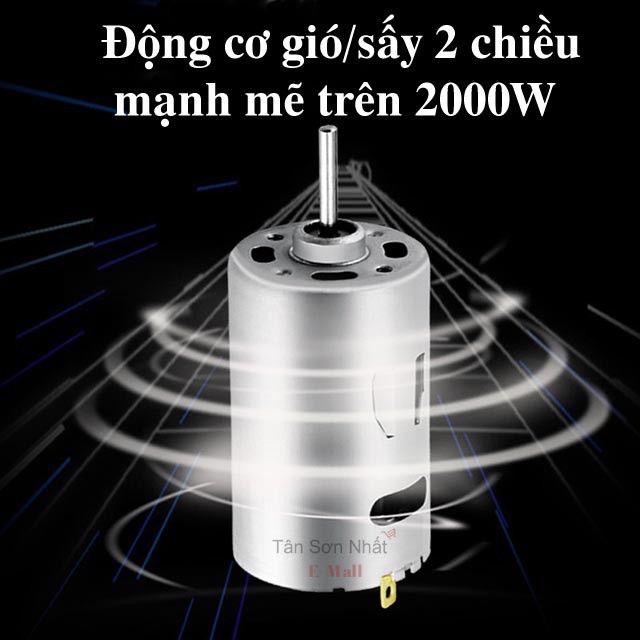 Máy sấy tóc DELIYA công suất lớn 2200W, 2 chiều nóng lạnh tặng kèm 5 món phụ kiện và bộ bấm móng 7 món