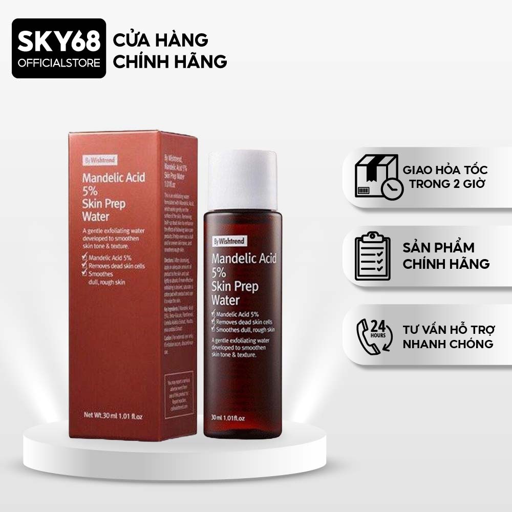 Dung Dịch Tẩy Da Chết Hoá Học Thanh Lọc Lỗ Chân Lông By Wishtrend Mandelic Acid 5% Skin Prep Water 30ml