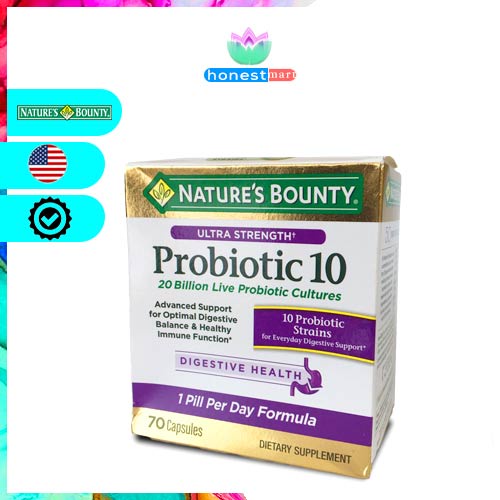 Viên uống hỗ trợ tiêu hóa Nature’s Bounty Advanced Probiotic 10 70 viên