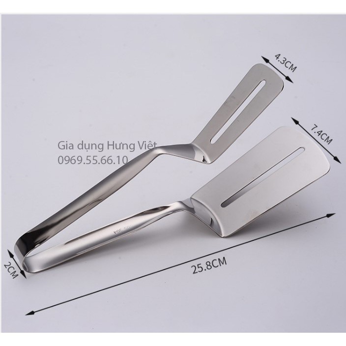 Kẹp gắp thức ăn, cây gắp đồ ăn bằng inox, chịu nhiệt, gắp thức ăn nóng tiện dụng, lật trứng, cá rán [KẸP THỨC ĂN]