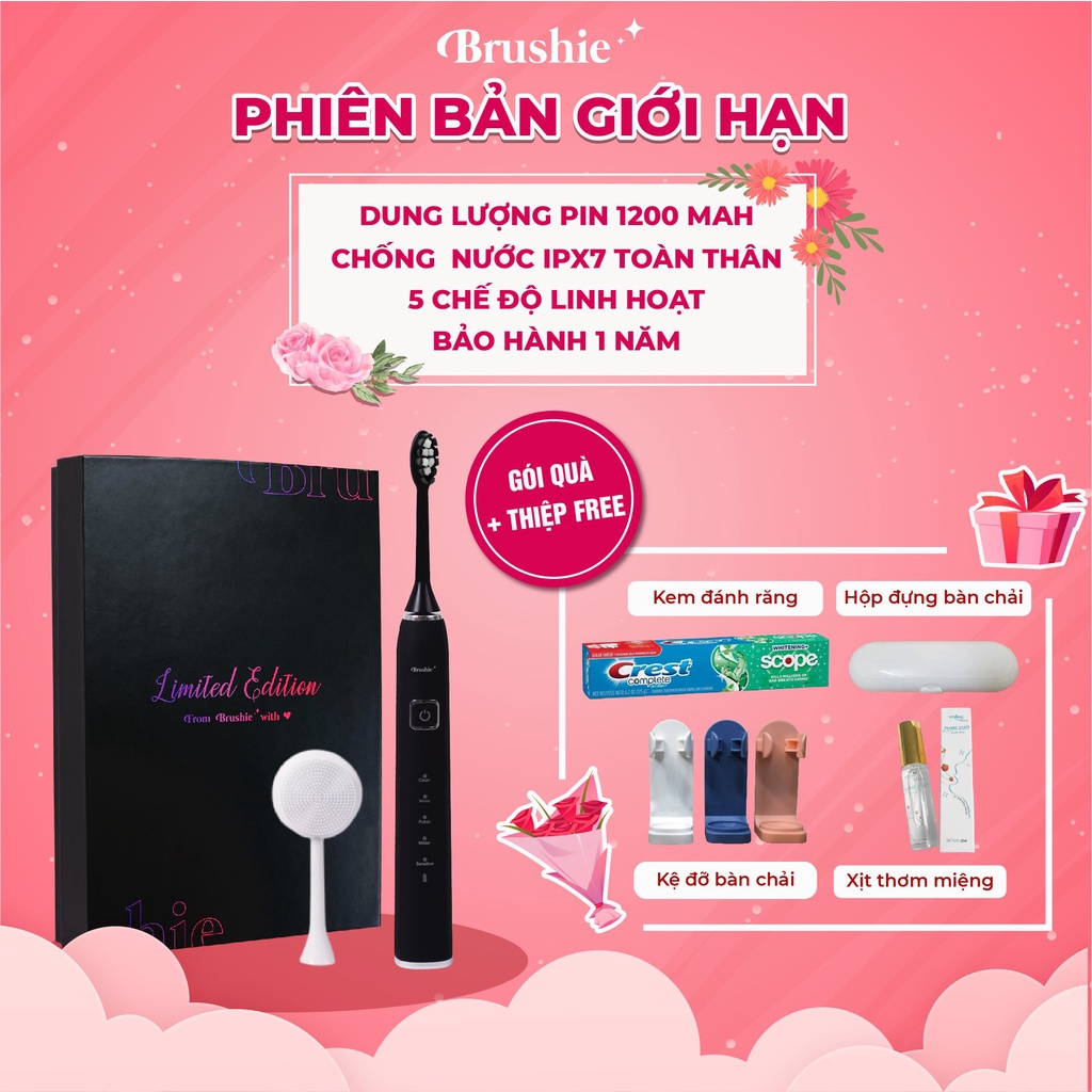 (Bản limited)Bàn chải tích hợp máy rửa mặt brushie với 5 chế độ linh hoạt