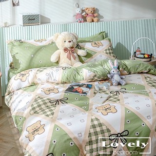 Bộ chăn ga 4 món gấu xanh