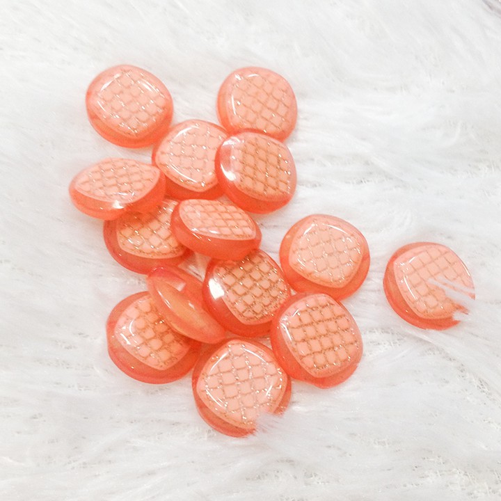 Nút áo 1.5cm nhiều màu cúc in hoa văn họa tiết ca rô dễ thương