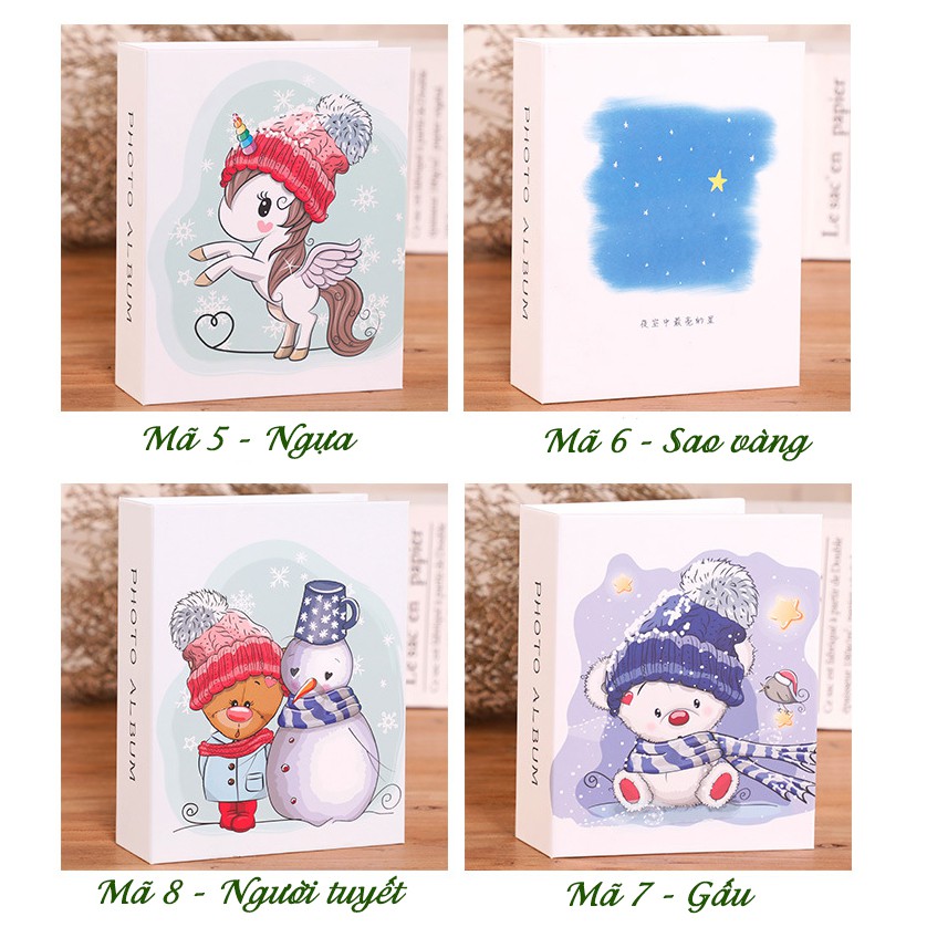Album Ảnh cỡ 10x15 hình dễ thương , để vừa 100 ảnh 10x15 nhét