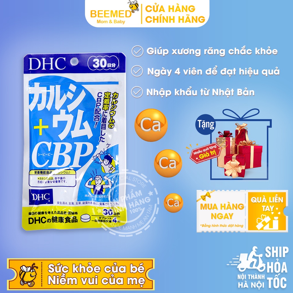 Viên uống canxi DHC Calcium - Bổ sung Canxi tăng chiều cao cho trẻ em, giảm loãng xương người cao tuổi - DHC Nhật Bản