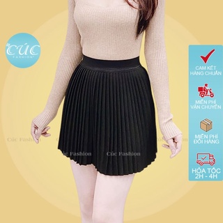 Chân váy tennis xếp ly Cúc Fashion cao cấp dáng ngắn công sở cạp cao chun co giãn dập li xòe quạt thoải mái CV803