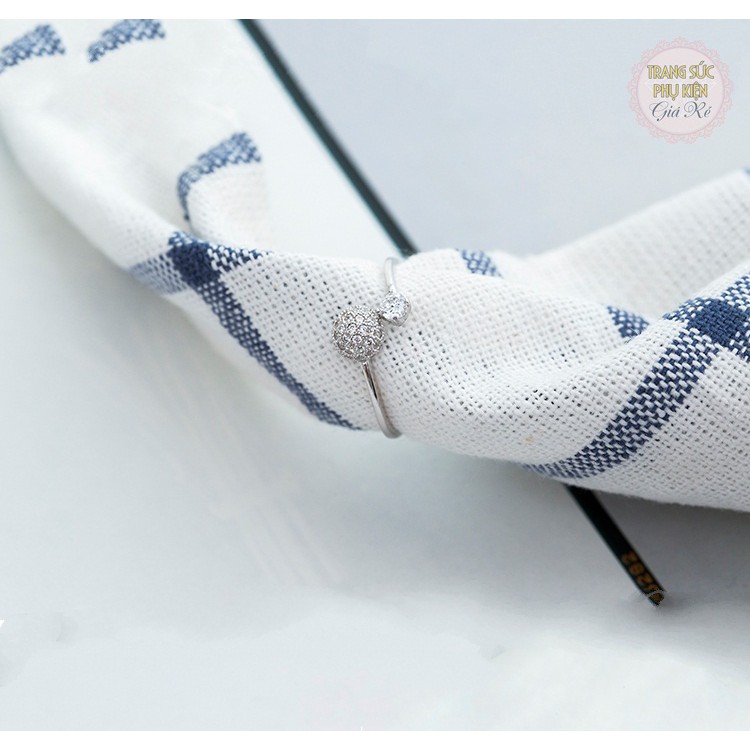 Nhẫn cách điệu thời trang N16 bạc ý S925 nhỏ xinh
