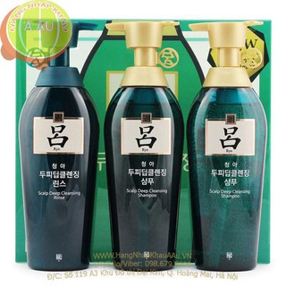 Bộ dầu gội thảo dược RYO Hàn Quốc 2 gội 1 xả dành cho tóc bết và gàu