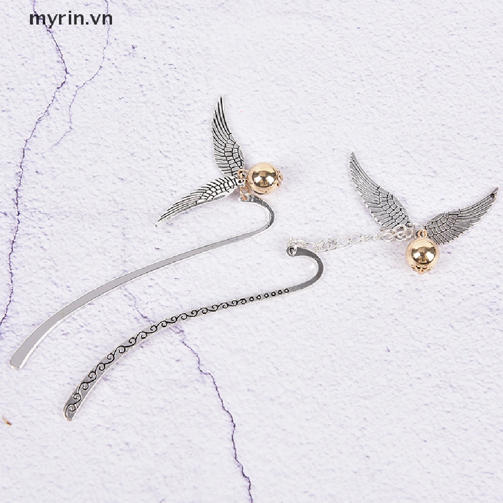 Thẻ Đánh Dấu Trang Sách Hình Harry Potter Màu Vàng Kim Dùng Làm Quà Tặng Trường Học