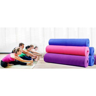 THẢM TẬP YOGA 2 MẶT ( TẶNG KÈM TÚI LƯỚI )