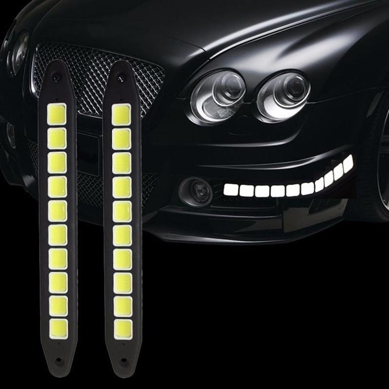 Dải Đèn LED 10 Bóng 12V Ánh Sáng Trắng Bằng Silicon Mềm Chống Thấm Nước Cho Xe Hơi