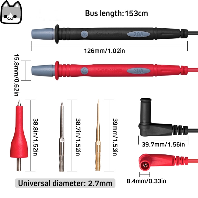 ANENG Multi-function Combination Test Cable Banana Jack Universal Meter Test Line Multimeter Table Pen